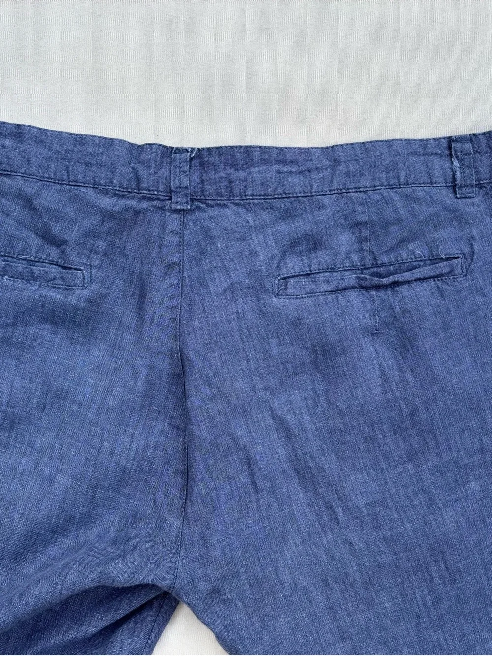 Men's Casual 100% Linen Pants in Blue